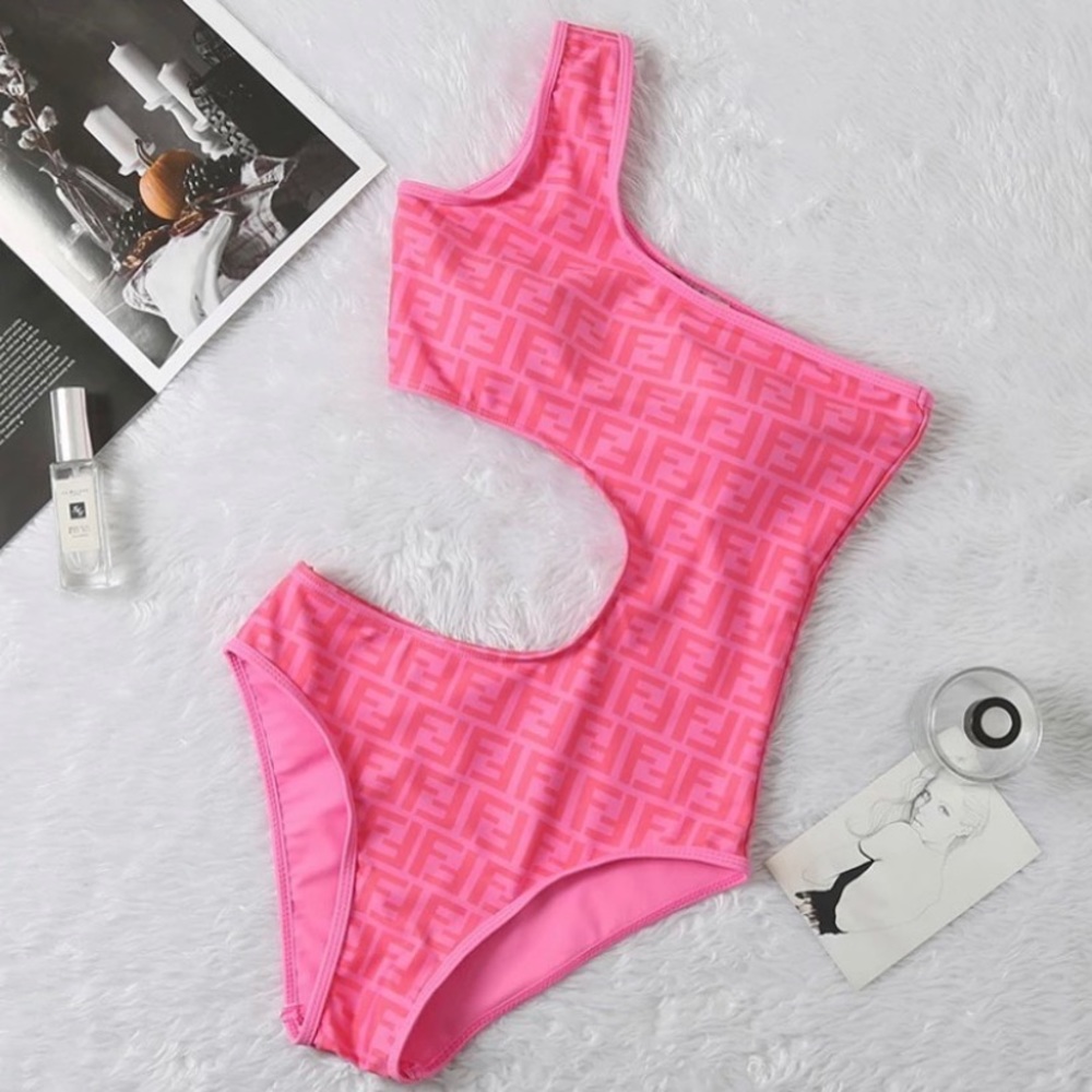 Y2K Pink One Piece Swimsuit
